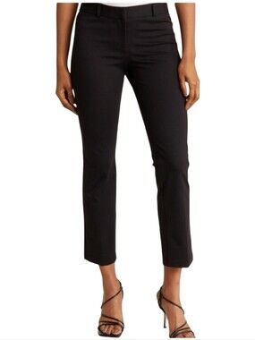 NWT Amanda & Chelsea Black Straight Leg Ankle Pants Size 6 Business Casual